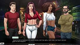 Anime Gameplay Features Deepthroat and Fingering at Work