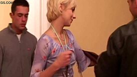 Sweet Teen 18+ Girl Banged in Group Threesome with Double Penetration, Anal Assfucking, and Intense Fucking