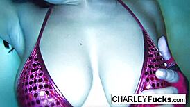 Charley Chase in Lingerie and Stockings for Solo Masturbation