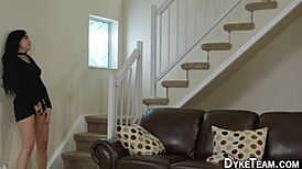 Latina lesbian scissoring in steamy high definition action