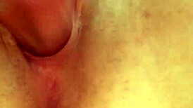 solo british whore intensely fucks her hairy cunt with a thick dildo