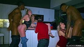 Interracial prom blowjob creampie