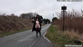 Fat British Amateur Emma Flashes Nude in Public Voyeur Scene