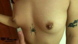 stepsister gets fucked with creampie in her juicy ass part 1