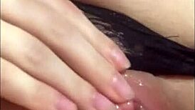 Step Sister Licks Brother's Cock Close-Up