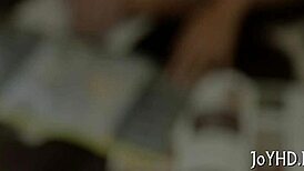 Legal Age Teen Bounces Energetically On Thick Object