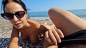 Voyeurs Watch Us Sneak Blowjobs and Handjobs on Crowded Beach