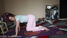 yoga lesson 362 with brunette instructor