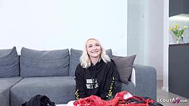 German Scout Picks Up Blue-Eyed Teen Marilyn for Raw Street Casting Fuck