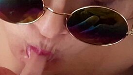 My BEST cum swallow in slow motion with big tits