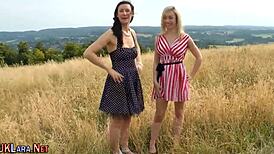 heeled hottie dominates with strapon in stockings