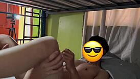 Emotional Undressing Of Muscular Mexican Model Leads To Cock Sucking