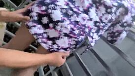 I, Miu, masturbate outdoors in panties, feeling so exposed.