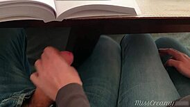 teacher jerks student cock in french classroom pov