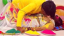 होली के दिन सुंदर विधवा भाभी के साथ जबरदस्त चुदाई की