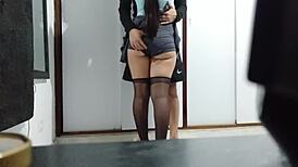 Hidden cam catches big ass stepsister skipping ballet for raw homemade banging