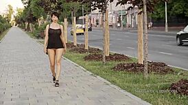 My Extremely Short Transparent Dress in Public