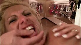 Brazilian group fucks in sexy shop