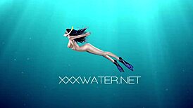 eva sasalka enjoys group underwater fun