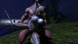 Damn! Furry yiff action in a wild forest night