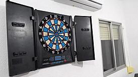 Teen gets wrecked after losing darts game 😩