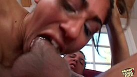 Pick Up On The Parking Lot Ends Up With Raunchy Threesome Cum In Mouth Deepthroat Anal