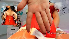 Mrs Santa Claus Cums Early With Hitachi Orgasm!