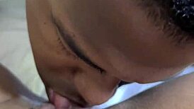 cute brunette amateur gets pussy licked on webcam