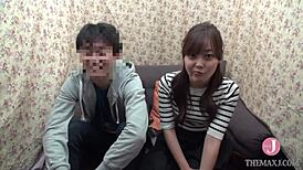 Japanese Babe with Big Tits Gives Nasty Blowjob and Rides Hard in JAV PTS-387