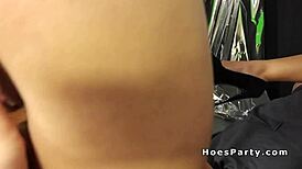 Amateurs suck big cocks in foursome