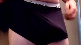 came home drunk and horny, watching voyeur wanking with big cock