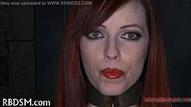 Naughty Babe Gets Lusty Pussy Prodding in Rough Bondage Fuck Session!