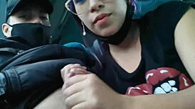 Blowjob and Creampie Action Unfolds in Public Service Bus Ride