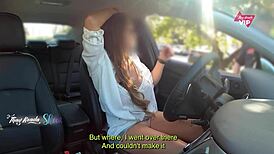 hot wife thay ksada flashes pussy asking for directions