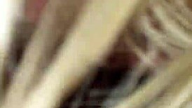 Blonde slut sucks monster black cock