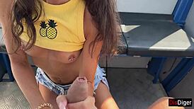 risky public blowjob on a ferris wheel, so thrilling!