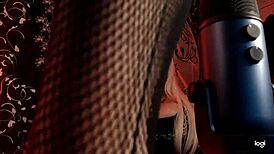 BBW fetish ASMR with rubbing sounds for feet and stockings voyeur