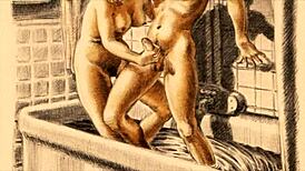 Vintage Erotic Illustration Captures Timeless Sensual Art Style