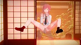 Miss makima experiences sensations in 3d hentai