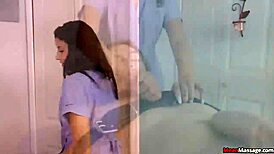 The submissive endures a punishing handjob from a massive cock, feeling every intense stroke.