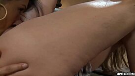 Horny lesbian milfs Julia Ann and Raylene love tasting hot pussy in heels.