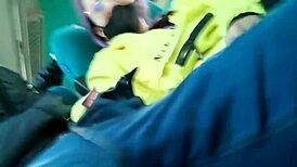 Blowjob and Creampie Action Unfolds in Public Service Bus Ride