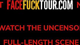 Pretty Blonde Slut Gets Her Throat Deeply Stuffed