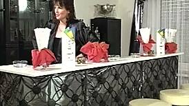 mature brunette bartender takes anal from customer 😈