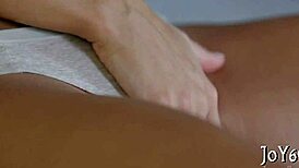 Teen uses dildo for intense orgasm solo