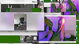 Fucking on the desk in webcam