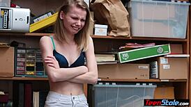 Crying Small Titted Russian Teen Thief Punish Fucked