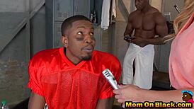 blonde milf gets banged by big black cocks in group action