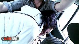 Picking up a busty tattooed spanish milf lamia dark on the street