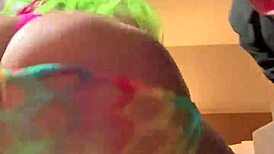 moee baby twerking that huge ass for gibby the clown in cosplay